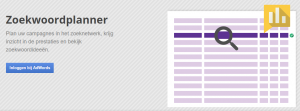Zoekwoord planner Google adwords