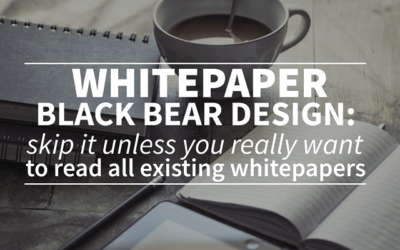 SEO white paper Black Bear Design: skip it unless you really want to read all existing whitepapers.